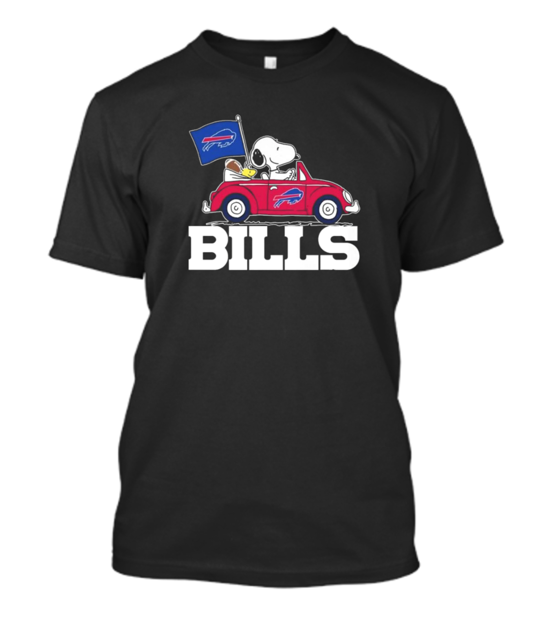 Snoopy Woodstock Driving Car Buffalo Bills T-Shirt