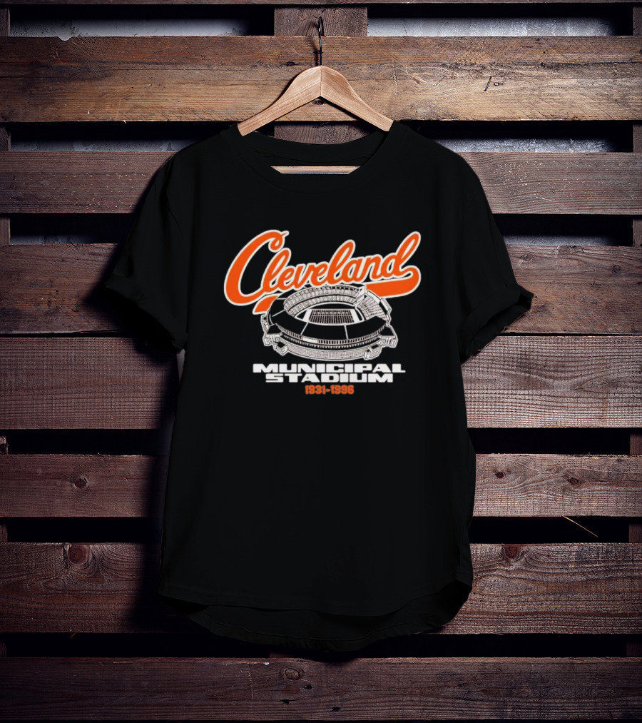 Cleveland Municipal Stadium Tribute 1931-1996 Browns NFL History T-Shirt