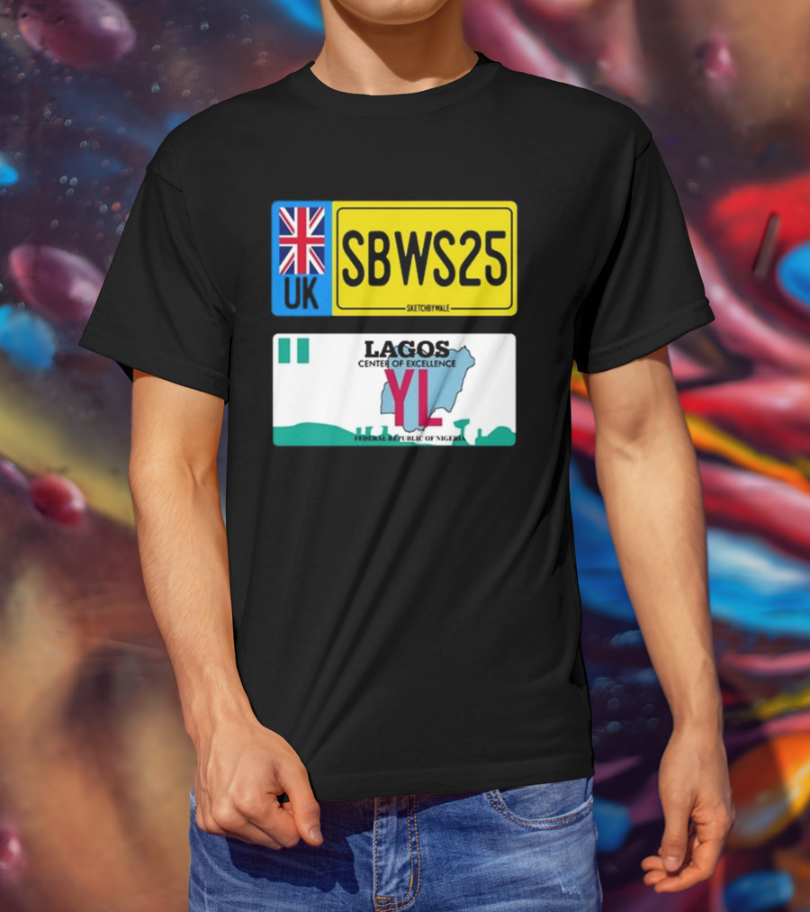 UK SBWS25 Lagos Center Of Excellence Federal Republic Of Nigeria Plate T-Shirt