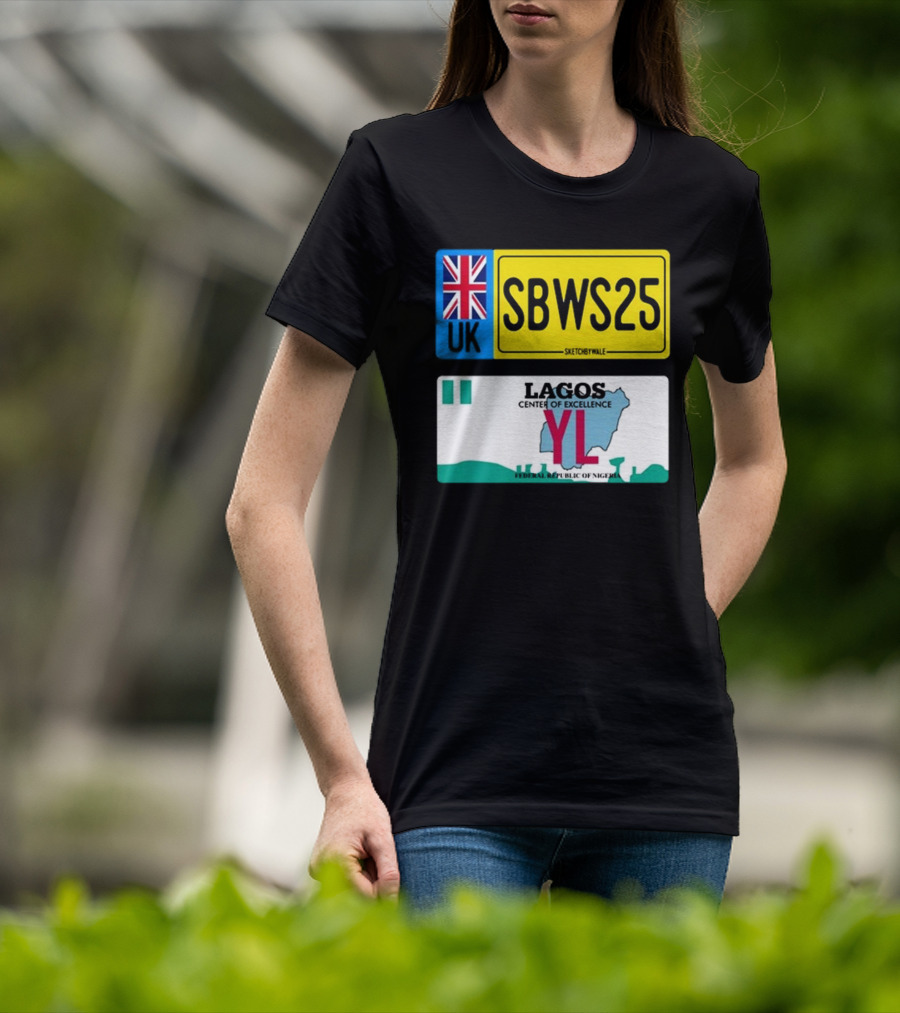 UK SBWS25 Lagos Center Of Excellence Federal Republic Of Nigeria Plate T-Shirt