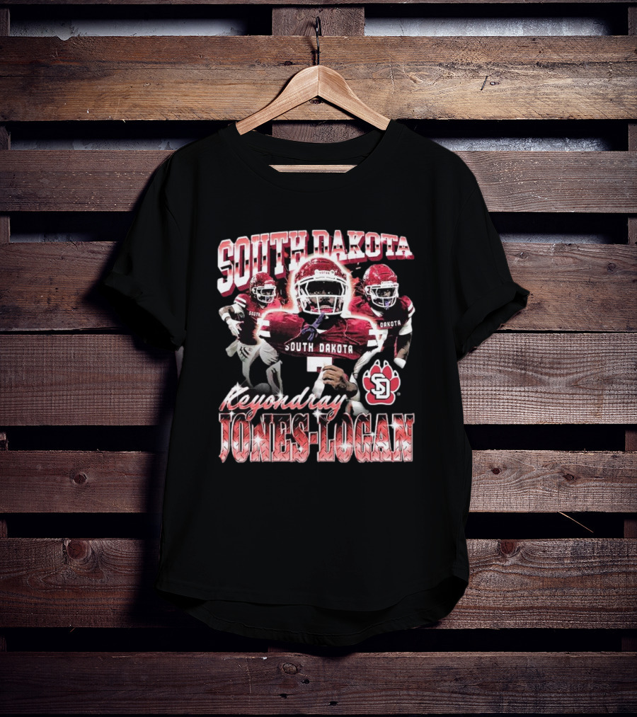 South Dakota Keyondre Jones-Logan Football Player SD Team Spirit T-Shirt