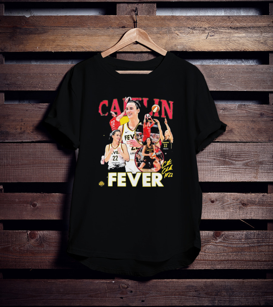 Caitlin Clark Fever WNBA Rookie Of The Year Indiana 22 Signature T-Shirt