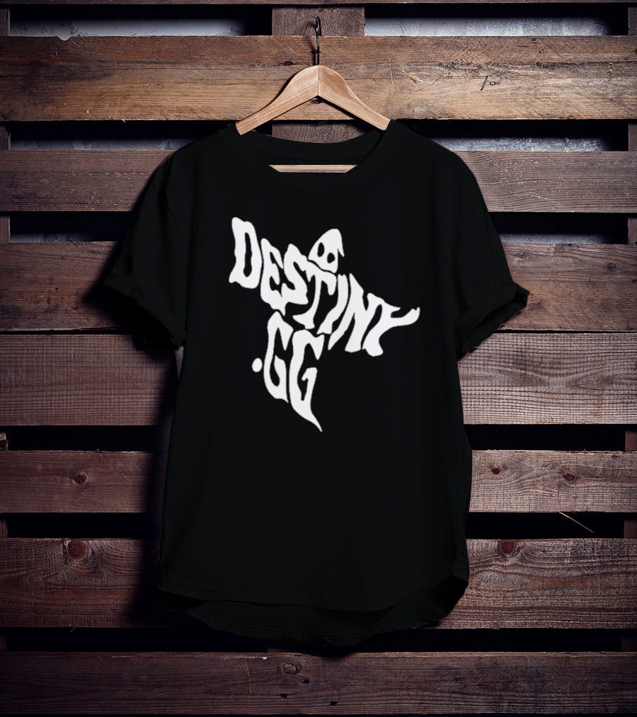 Destiny Gg Ghostly Styled Text T-Shirt