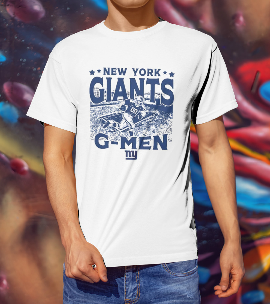 New York Giants Gameday G-Men Vintage Stadium Football T-Shirt