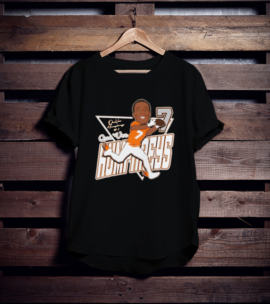 Qua’Vez Humphreys 7 Sam Houston Bearkats Football Caricature Signature T-Shirt