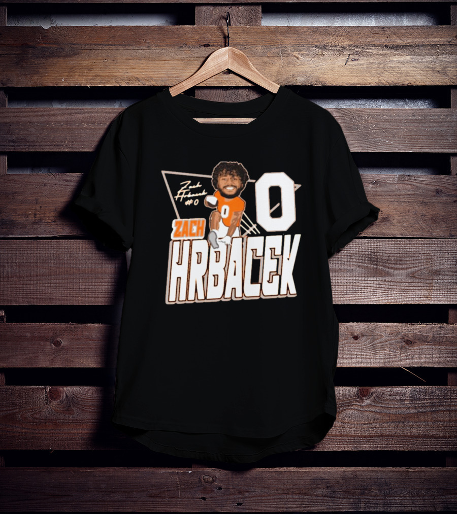 Zach Hrbacek 0 Sam Houston Bearkats Football Caricature Signature T-Shirt