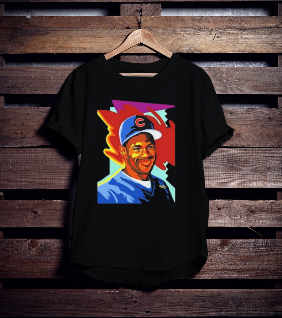 Sammy Cubs Portrait Colorful Art Baseball Cap T-Shirt