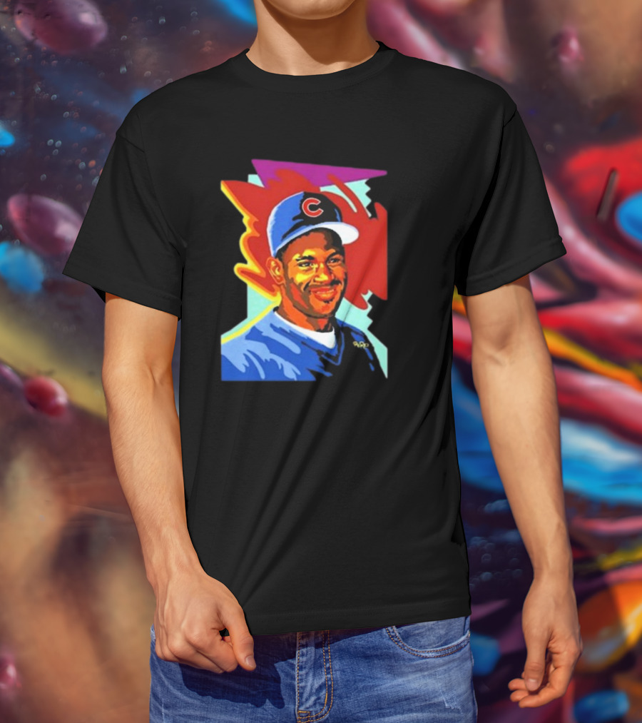 Sammy Cubs Portrait Colorful Art Baseball Cap T-Shirt