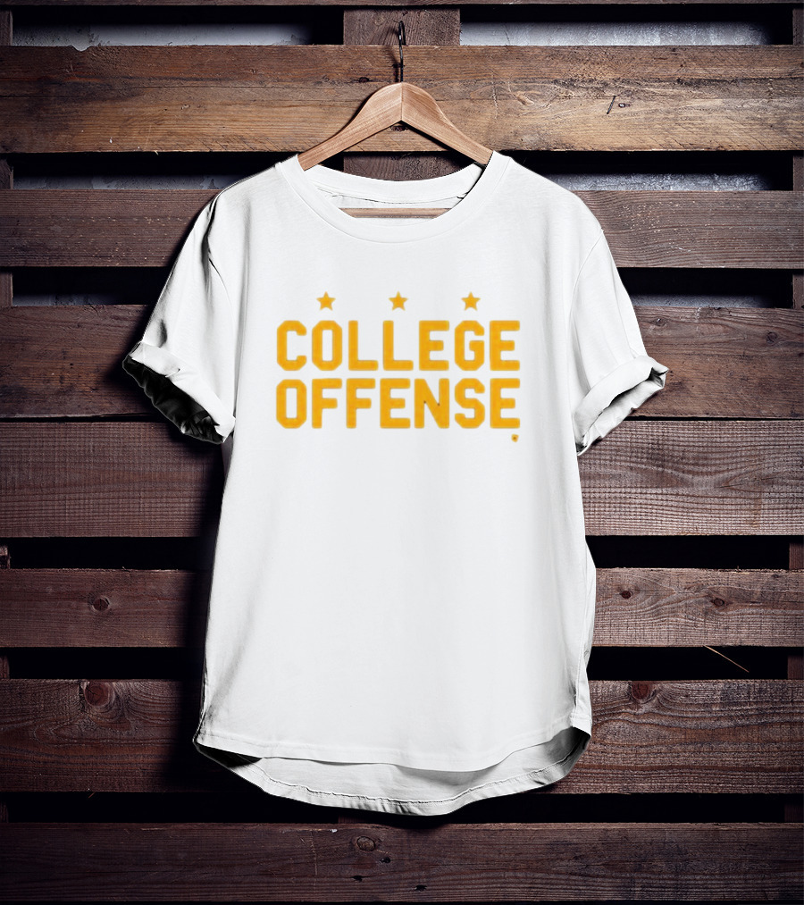College Offense Yellow Stars Shane Peacher T-Shirt