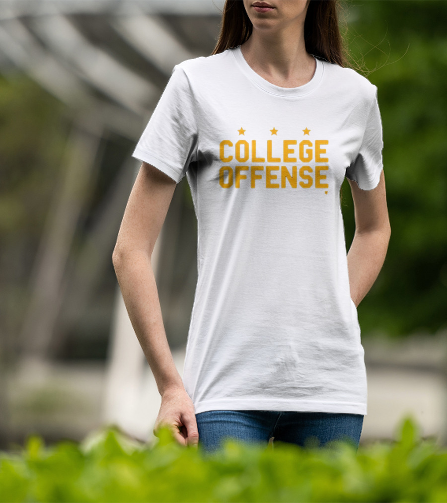 College Offense Yellow Stars Shane Peacher T-Shirt