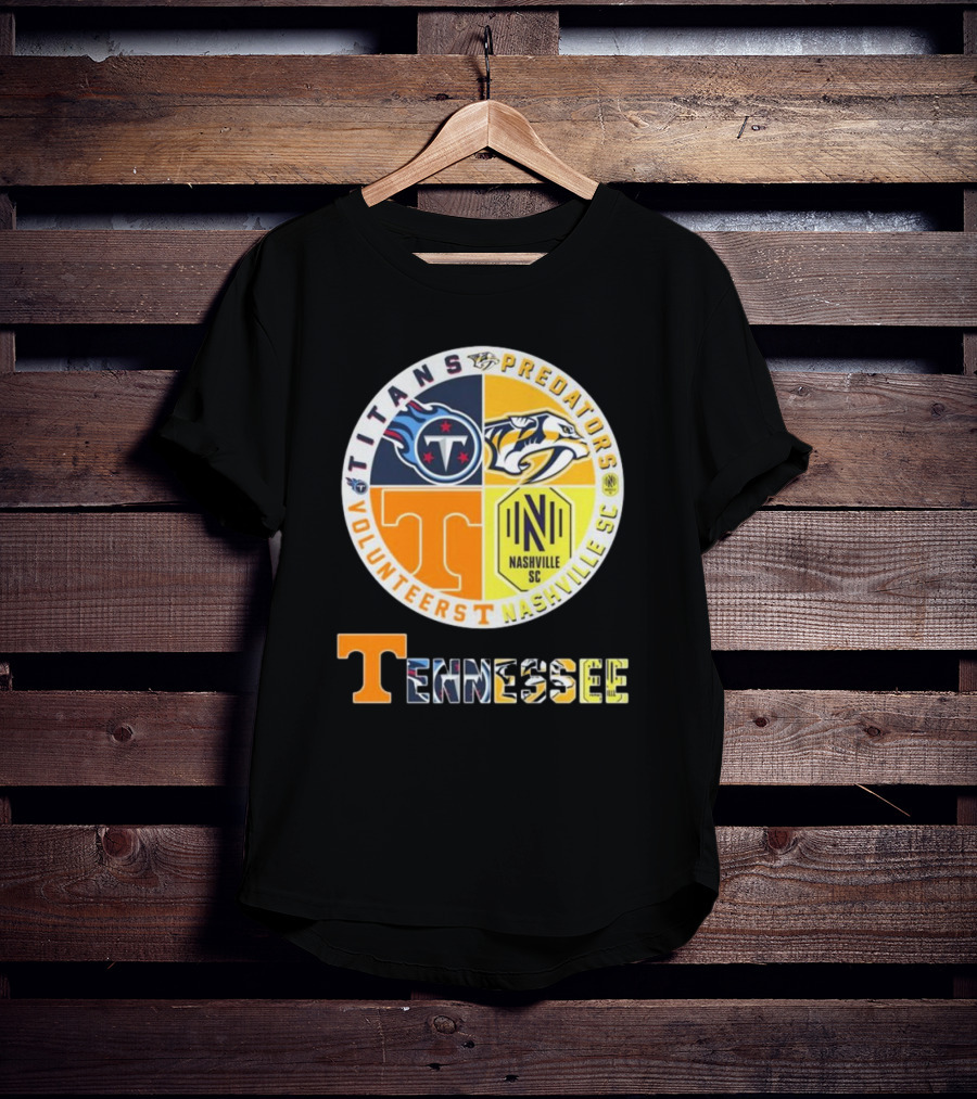 Tennessee Titans Predators Volunteers Nashville SC T-Shirt