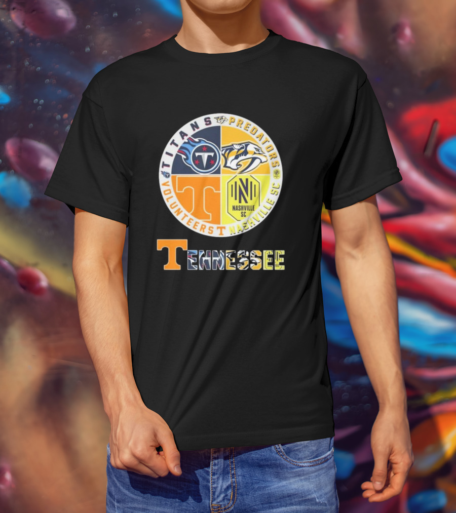 Tennessee Titans Predators Volunteers Nashville SC T-Shirt