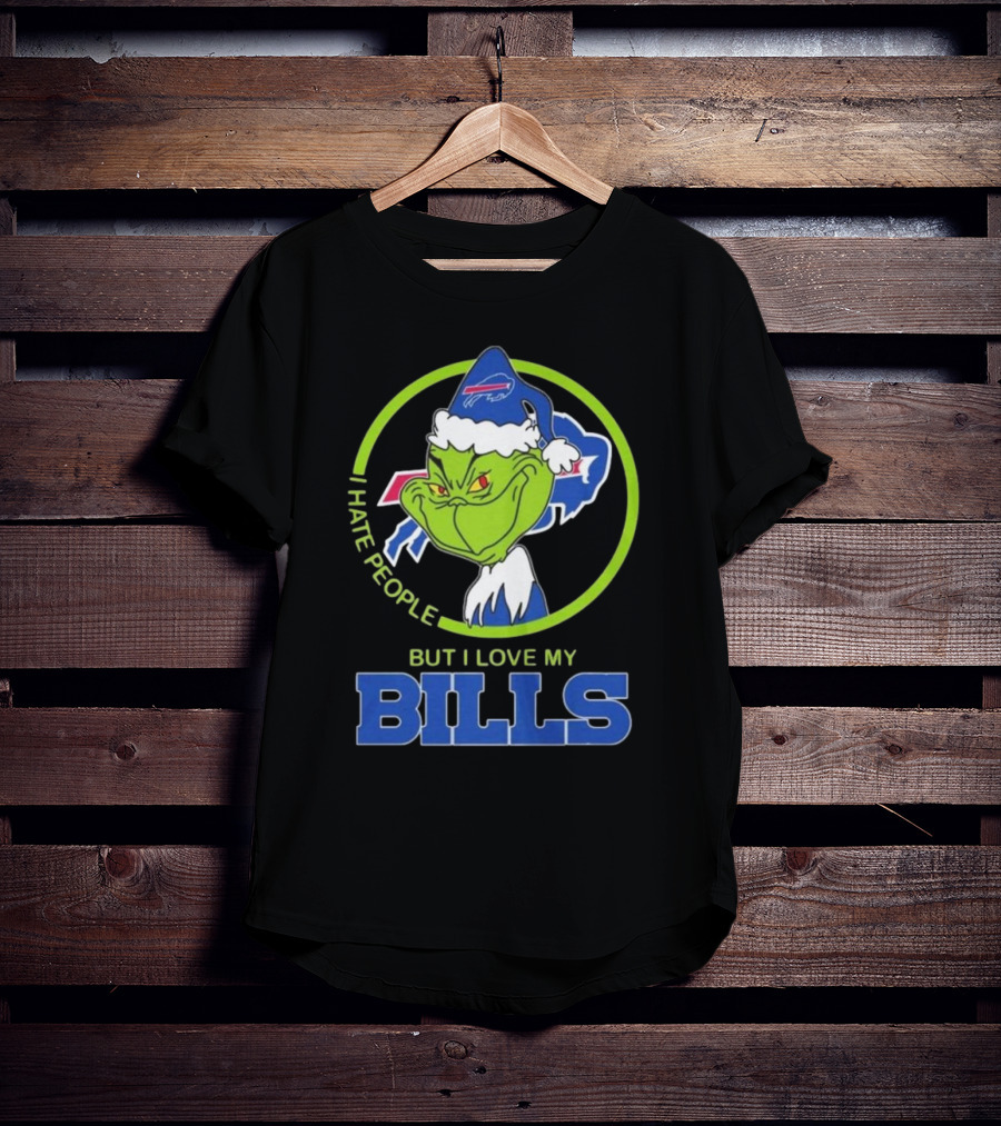 The Grinch I Hate People But I Love My Buffalo Bills T-Shirt