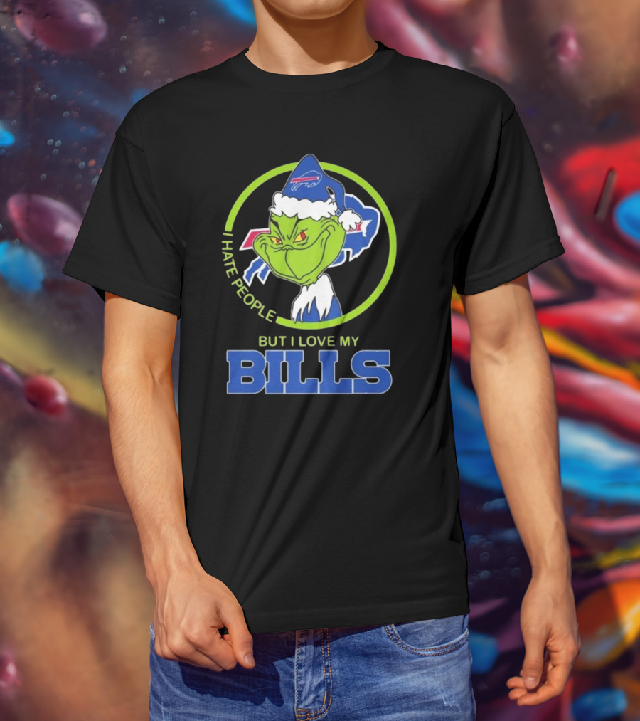 The Grinch I Hate People But I Love My Buffalo Bills T-Shirt