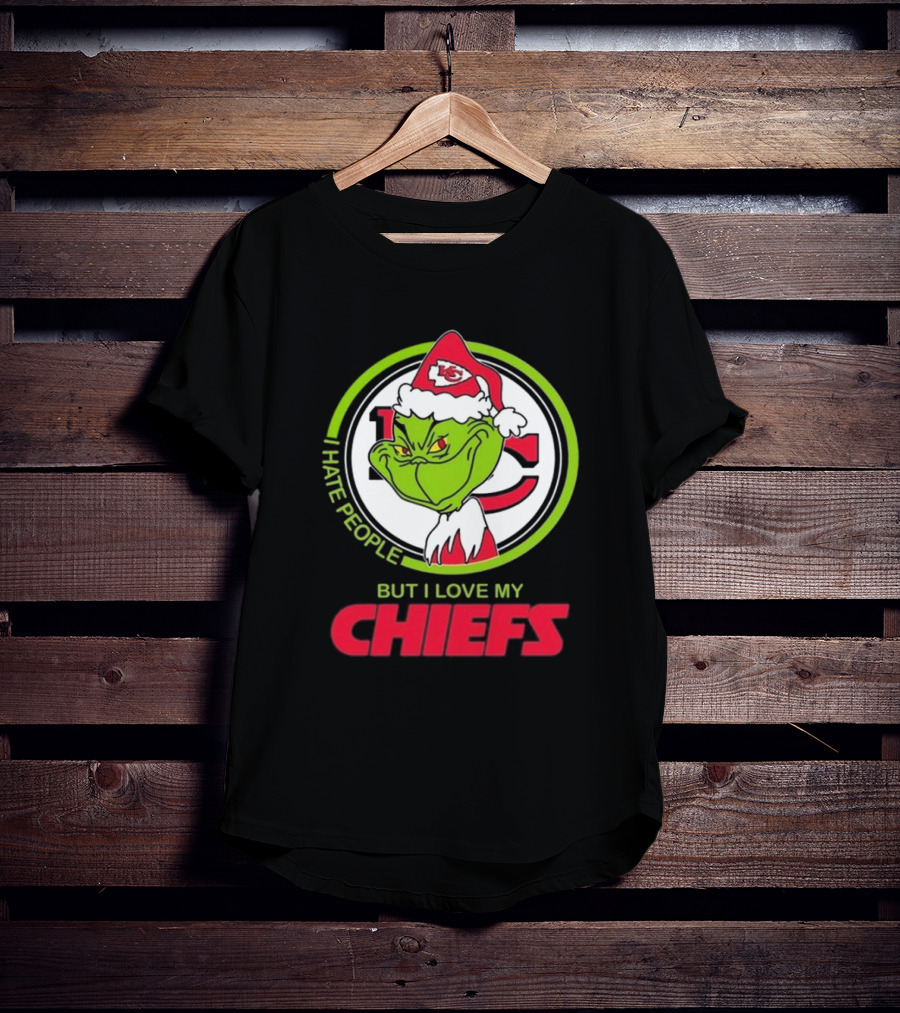The Grinch I Hate People But I Love My Chiefs Kansas City T-Shirt
