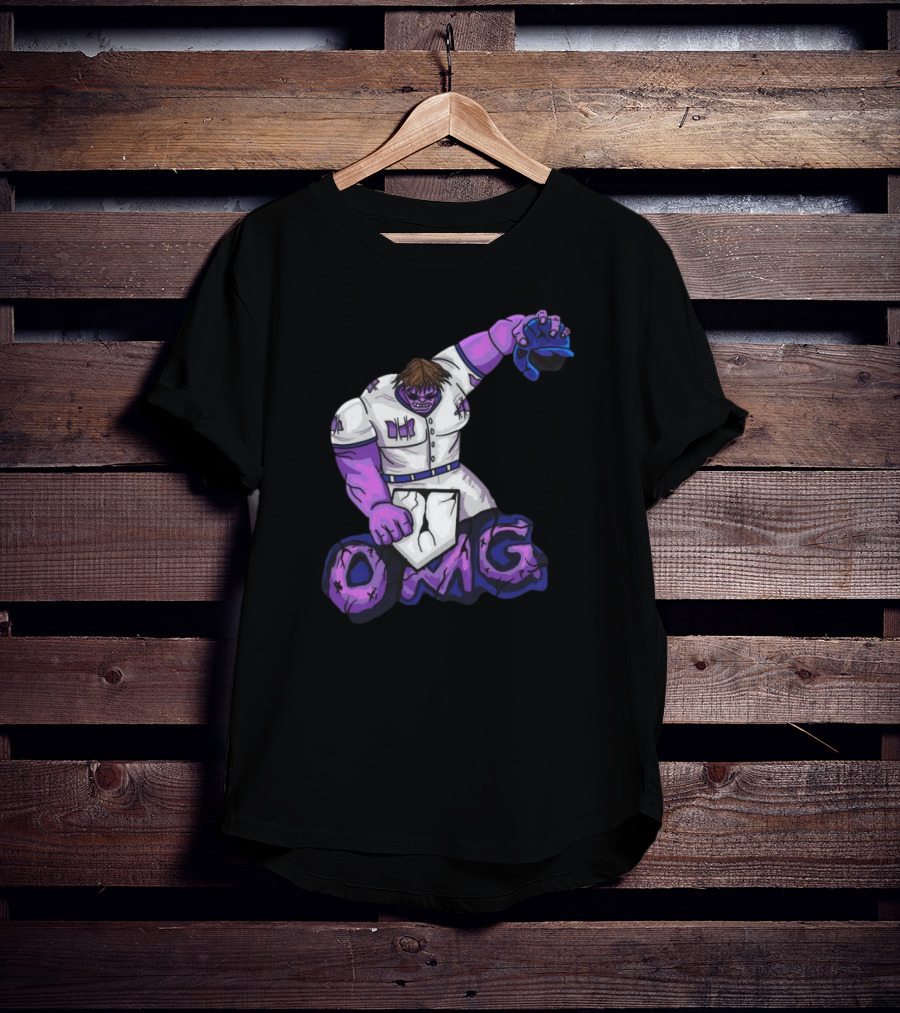 Winker Smash OMG Baseball Monster Character T-Shirt