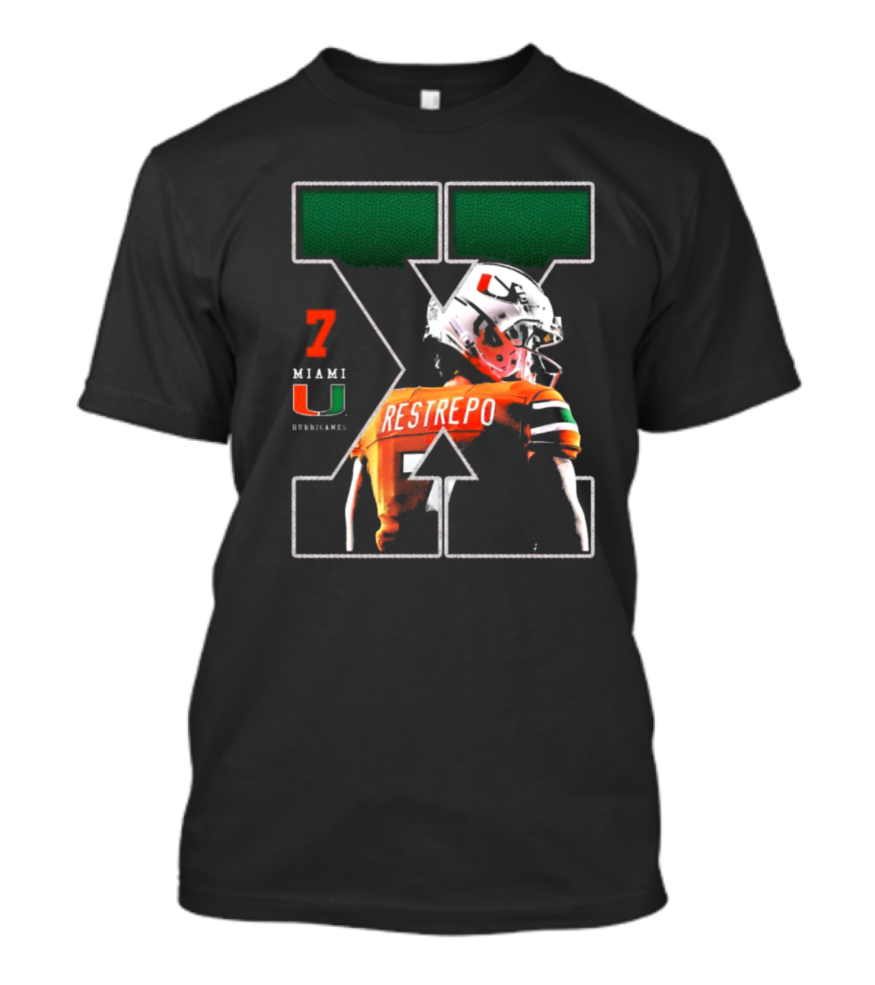 Xavier Restrepo 7 Miami Hurricanes Football Game Day NCAA T-Shirt