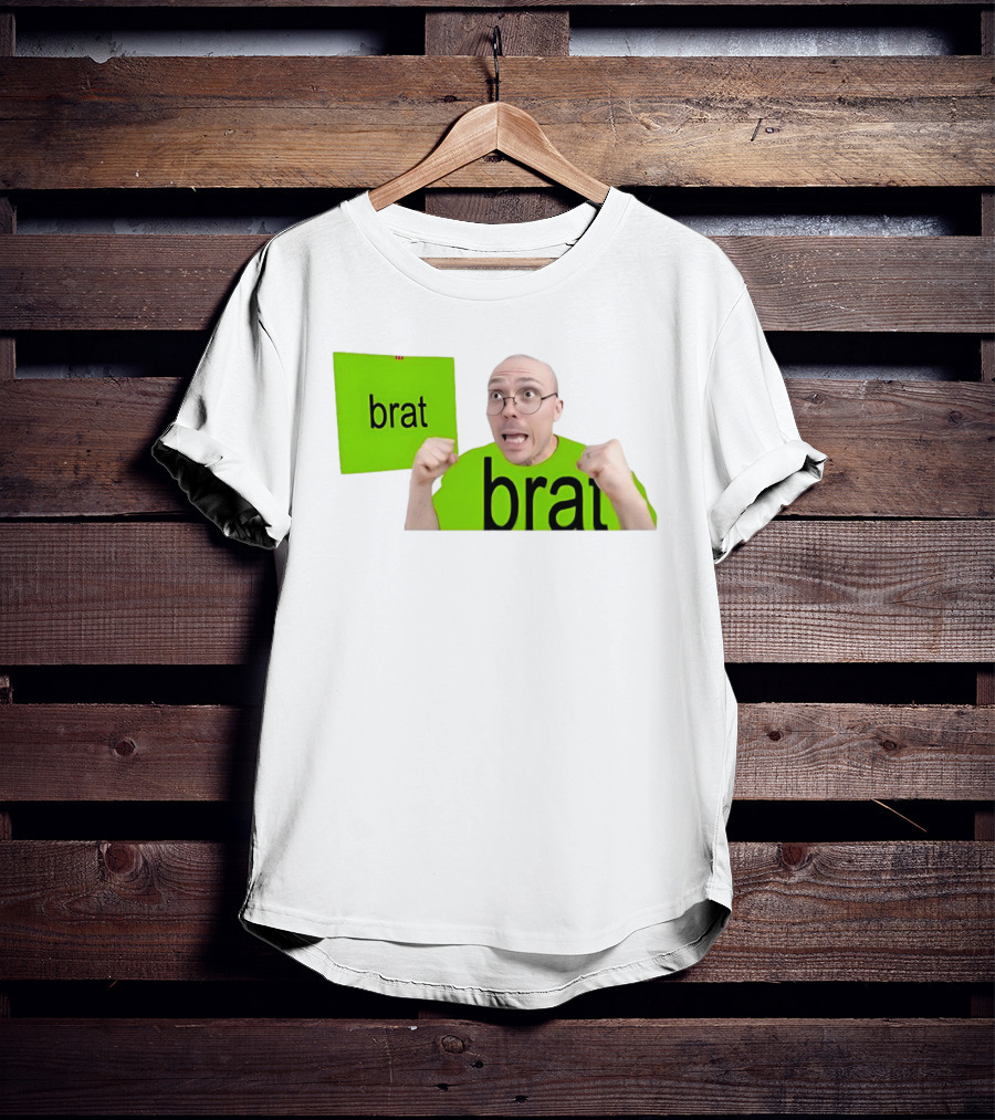 Anthony Fantano Brat Neon Green Double Brat Face T-Shirt
