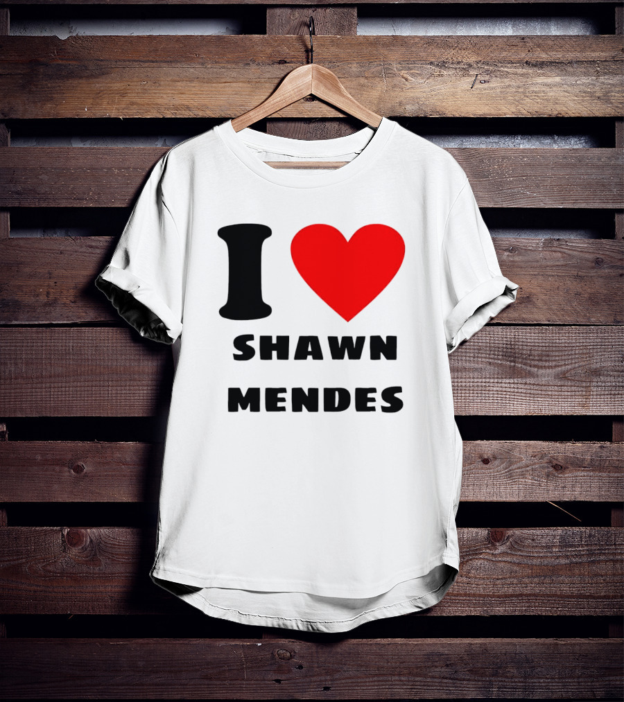 I Love Shawn Mendes Heart T-Shirt