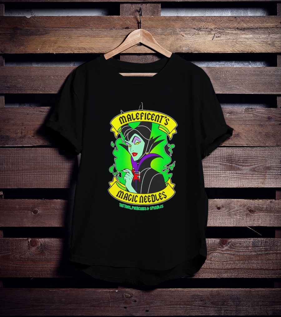 Maleficent's Magic Needles Tattoos Piercings And Spindles T-Shirt
