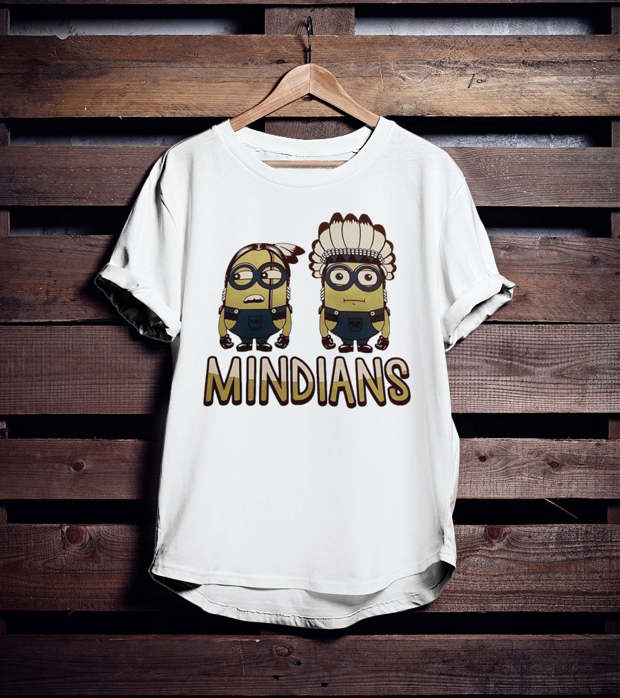 Mindian Minions With Native American Headdress T-Shirt
