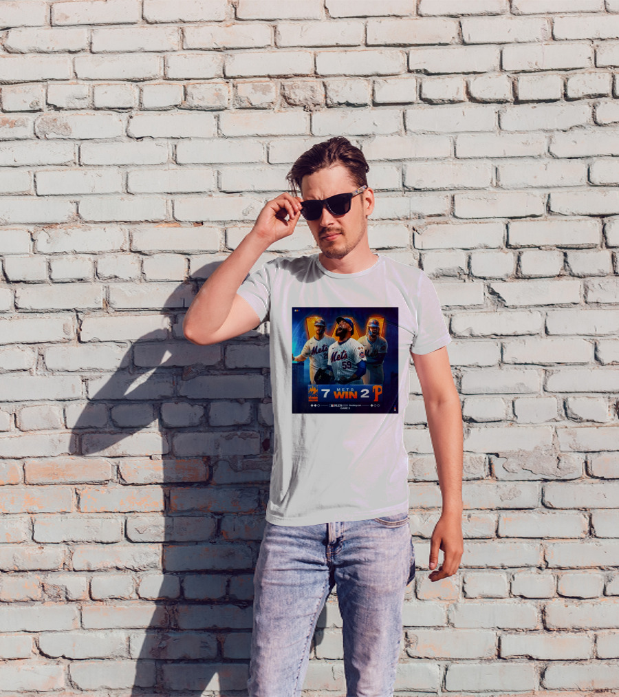 New York Mets Win 7-2 Against Philadelphia Phillies NLDS Game 3 Mets Victory T-Shirt