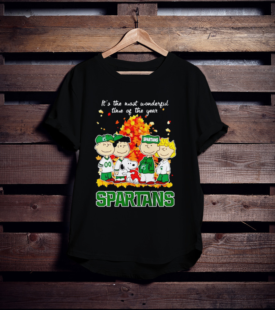 It's The Most Wonderful Time Of The Year Peanuts Spartans Fall T-Shirt