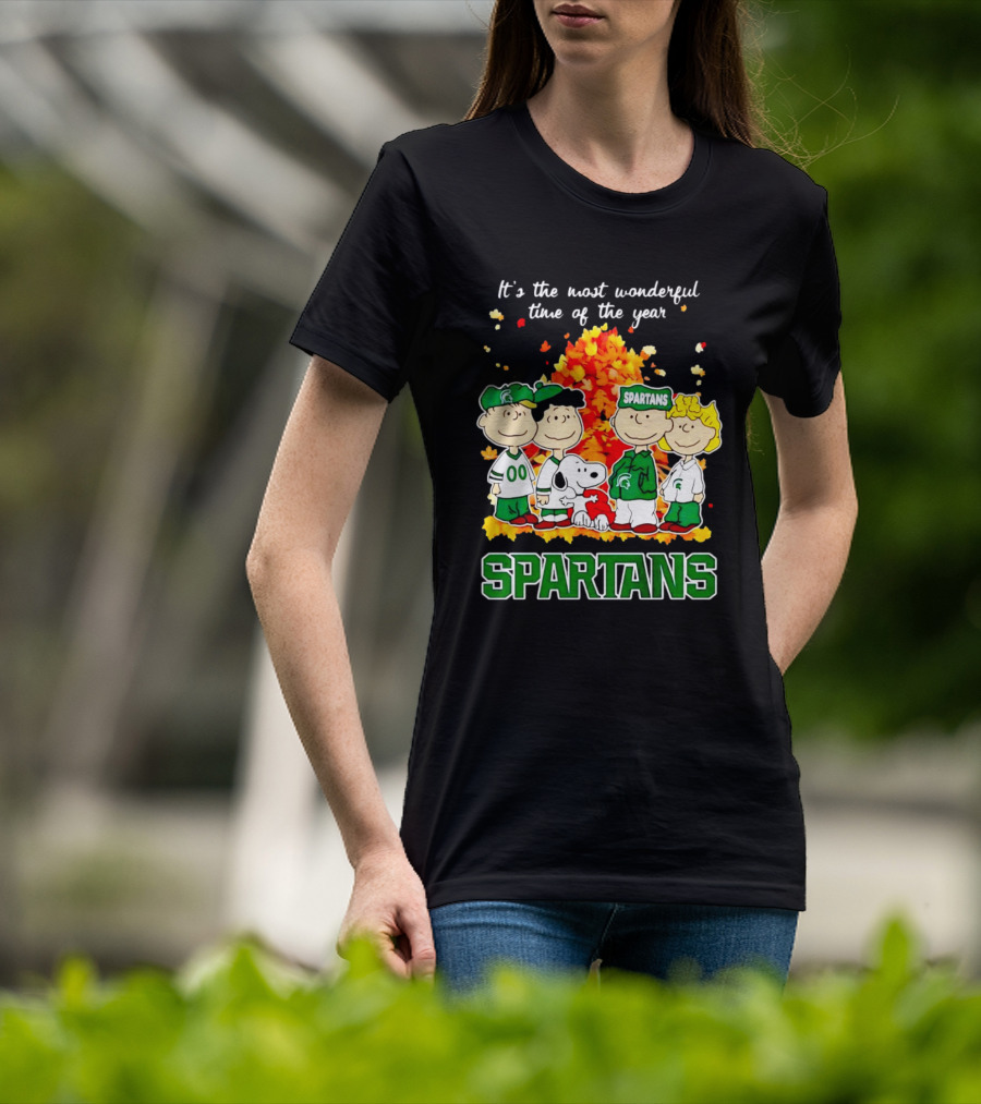 It's The Most Wonderful Time Of The Year Peanuts Spartans Fall T-Shirt