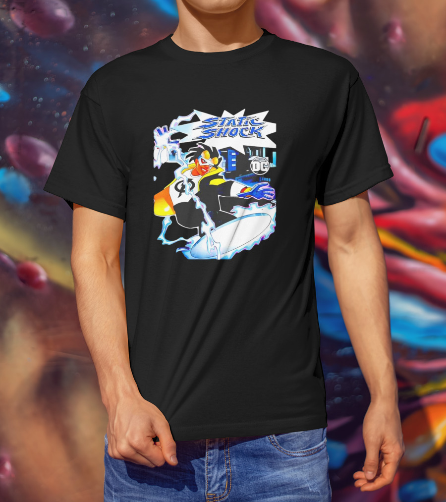 Static Shock DC Comics Electric Hero Iconic T-Shirt