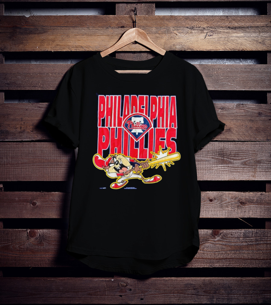 Philadelphia Phillies Tasmanian Devil Taz MLB 1995 Jersey T-Shirt