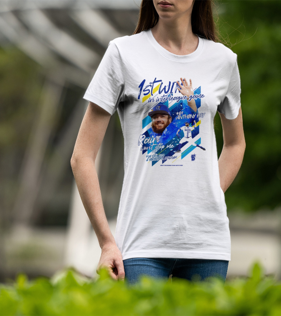 Anthony Kay 1st Win Interleague Game Rain Won’t Stop Me Victory T-Shirt