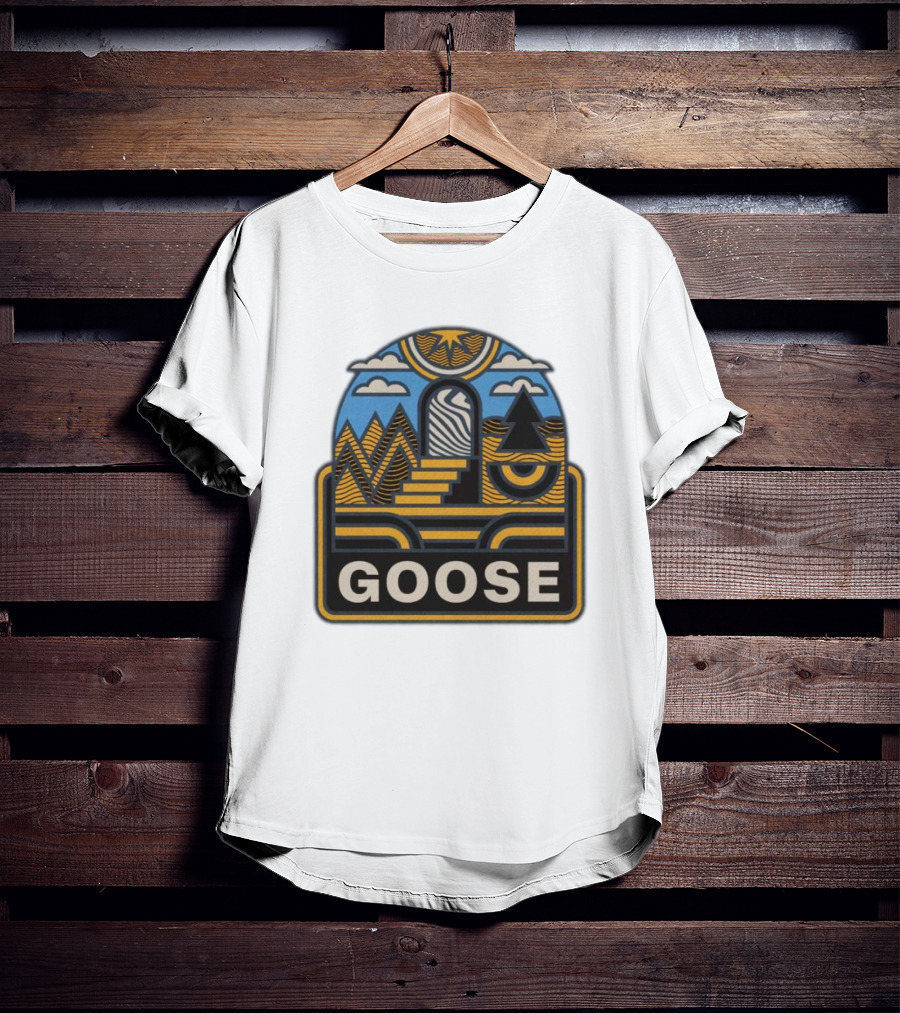 GOOSE Psychedelic Landscape Staircase T-Shirt