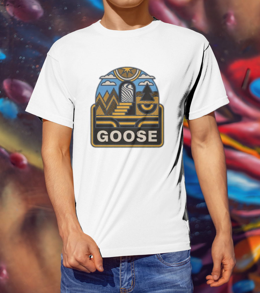GOOSE Psychedelic Landscape Staircase T-Shirt