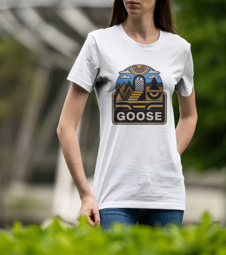 GOOSE Psychedelic Landscape Staircase T-Shirt