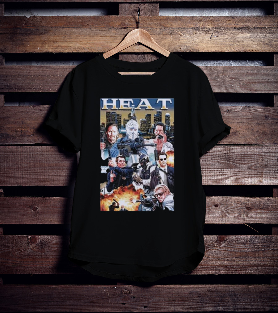 HEAT Movie Crossover Gunfight Action Heroes T-Shirt