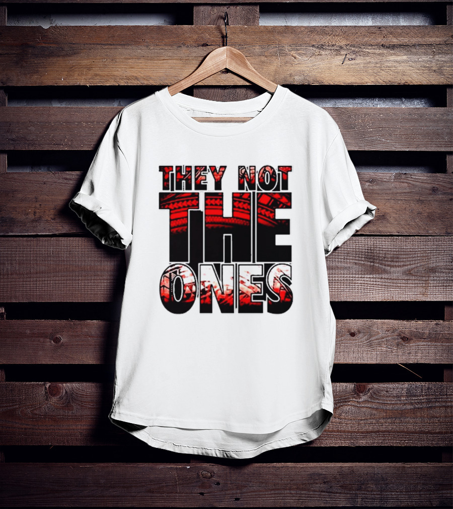 Jimmy Uso They Not The Ones WWE Wrestling Phrase Black Red Bold Letters T-Shirt