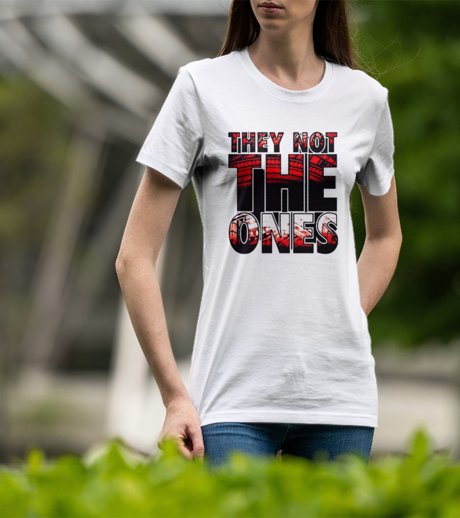 Jimmy Uso They Not The Ones WWE Wrestling Phrase Black Red Bold Letters T-Shirt