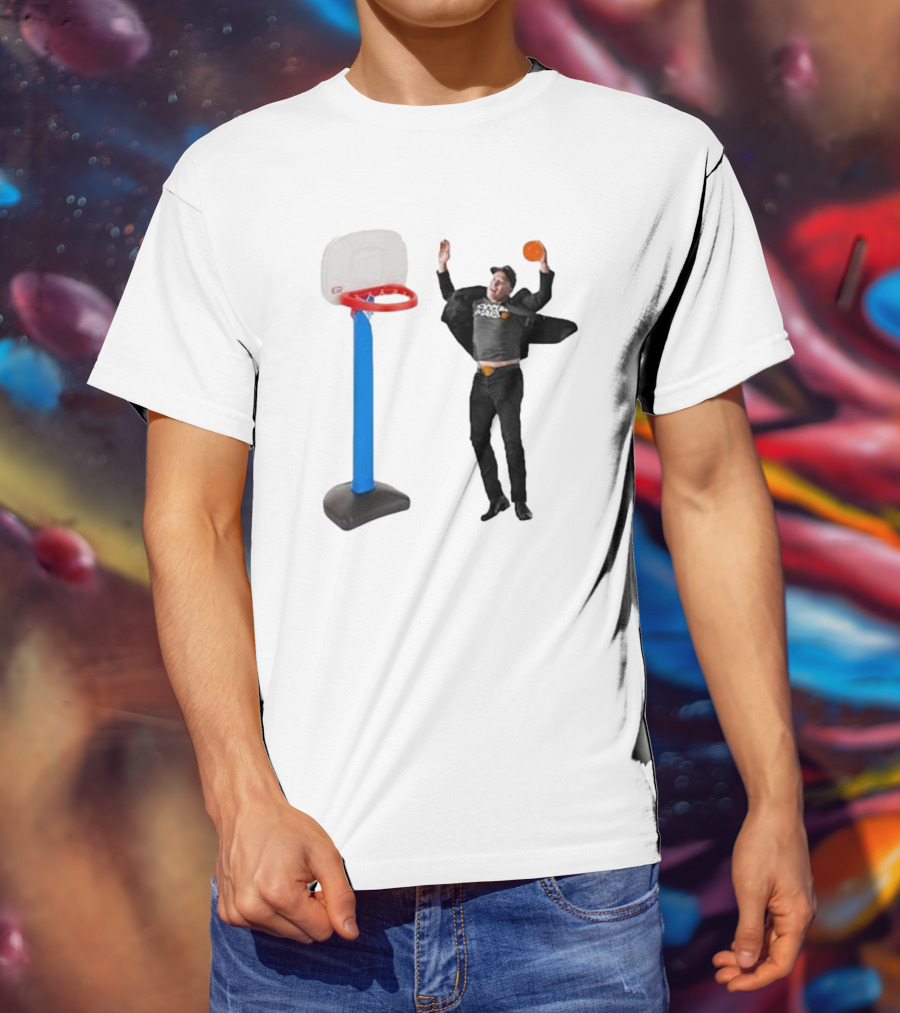 Lil’ Elon Musk Dunking On Basketball Hoop T-Shirt
