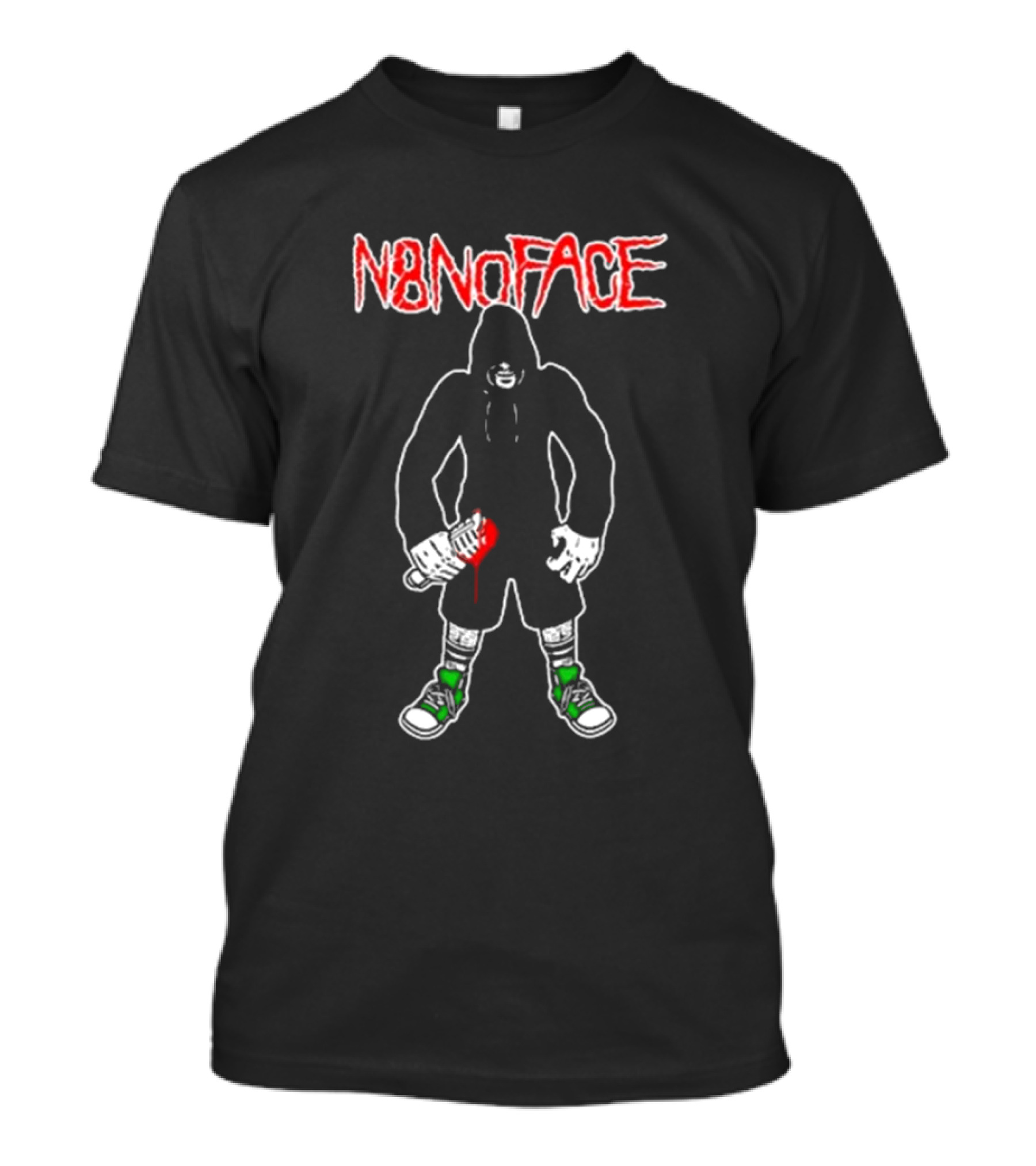 N8noface Hooded Figure With Paint Roller T-Shirt