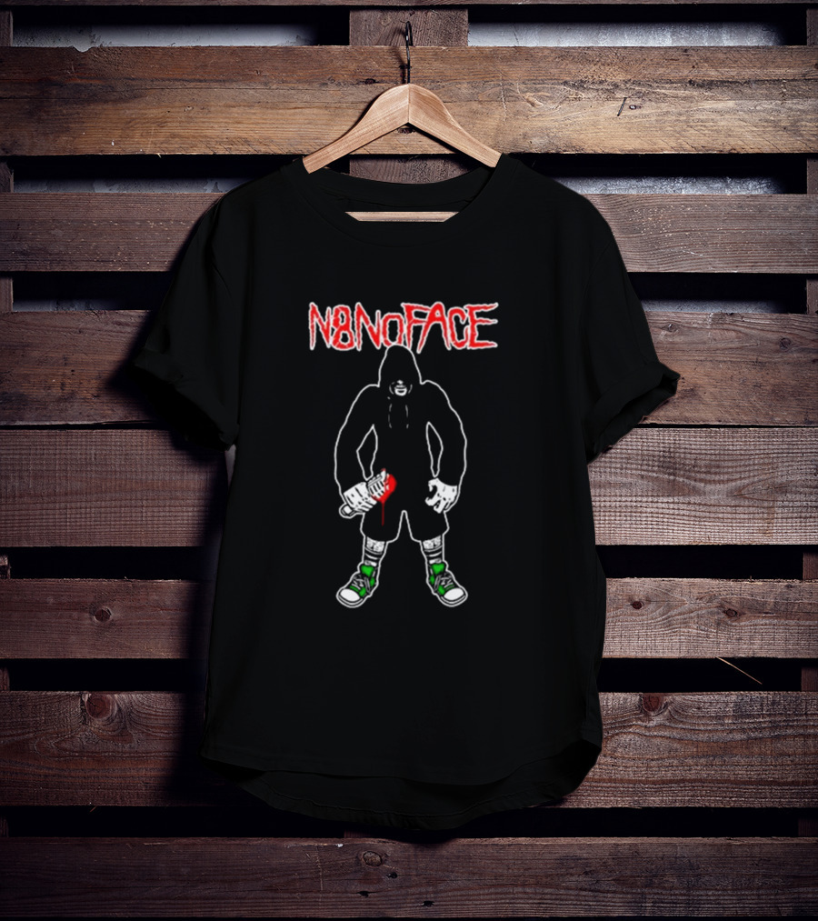 N8noface Hooded Figure With Paint Roller T-Shirt