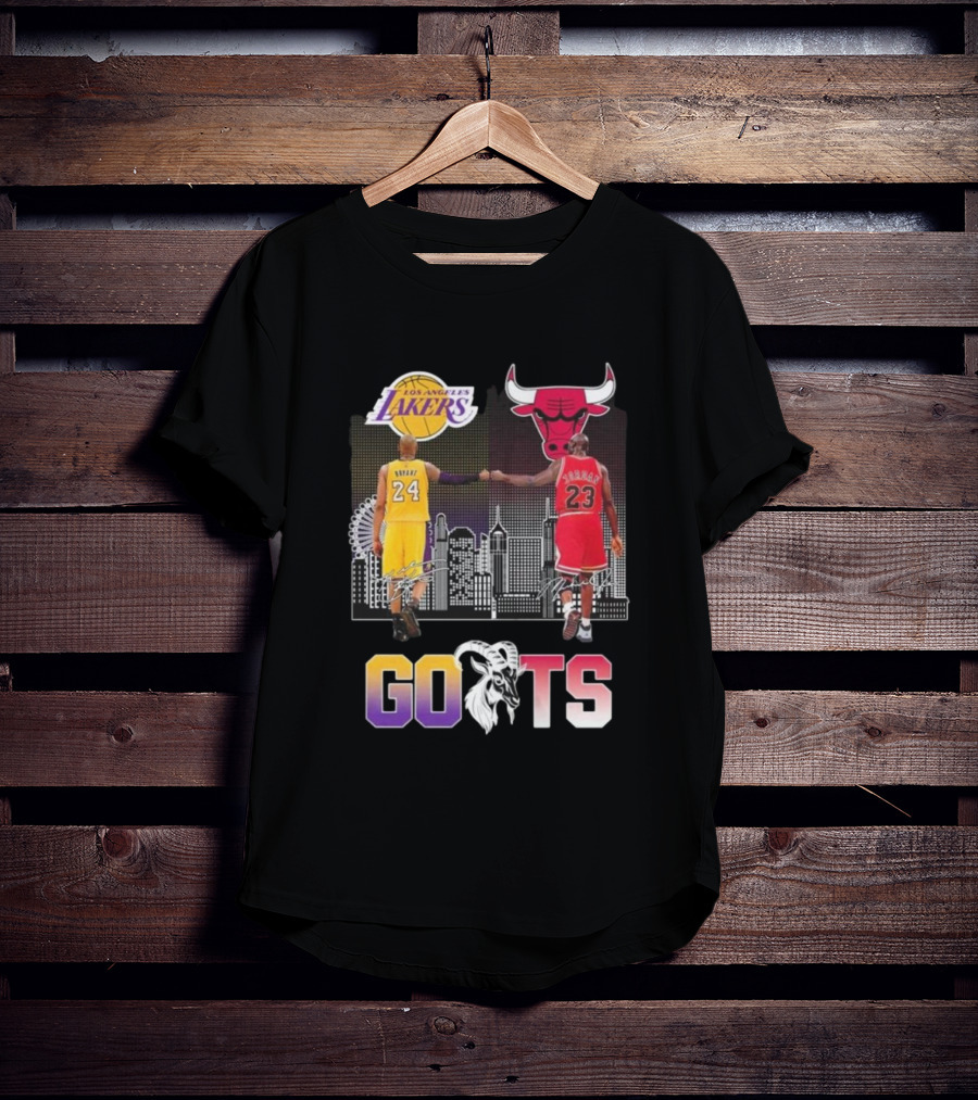 Goats Los Angeles Lakers Kobe Bryant Chicago Bulls Michael Jordan Signatures T-Shirt