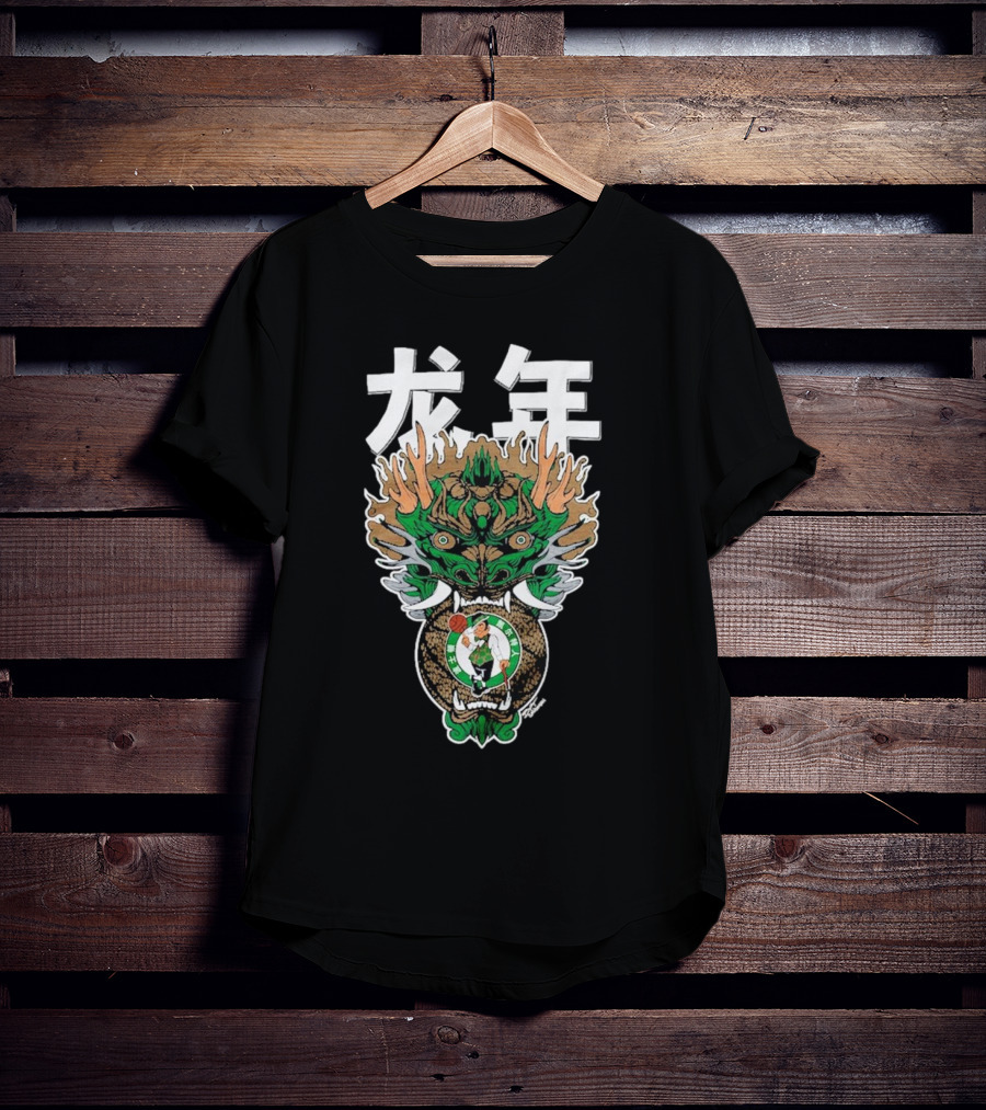 Hyperfly Heather Black Boston Celtics Year Of The Dragon Lunar New Year Collection 龙年 T-Shirt