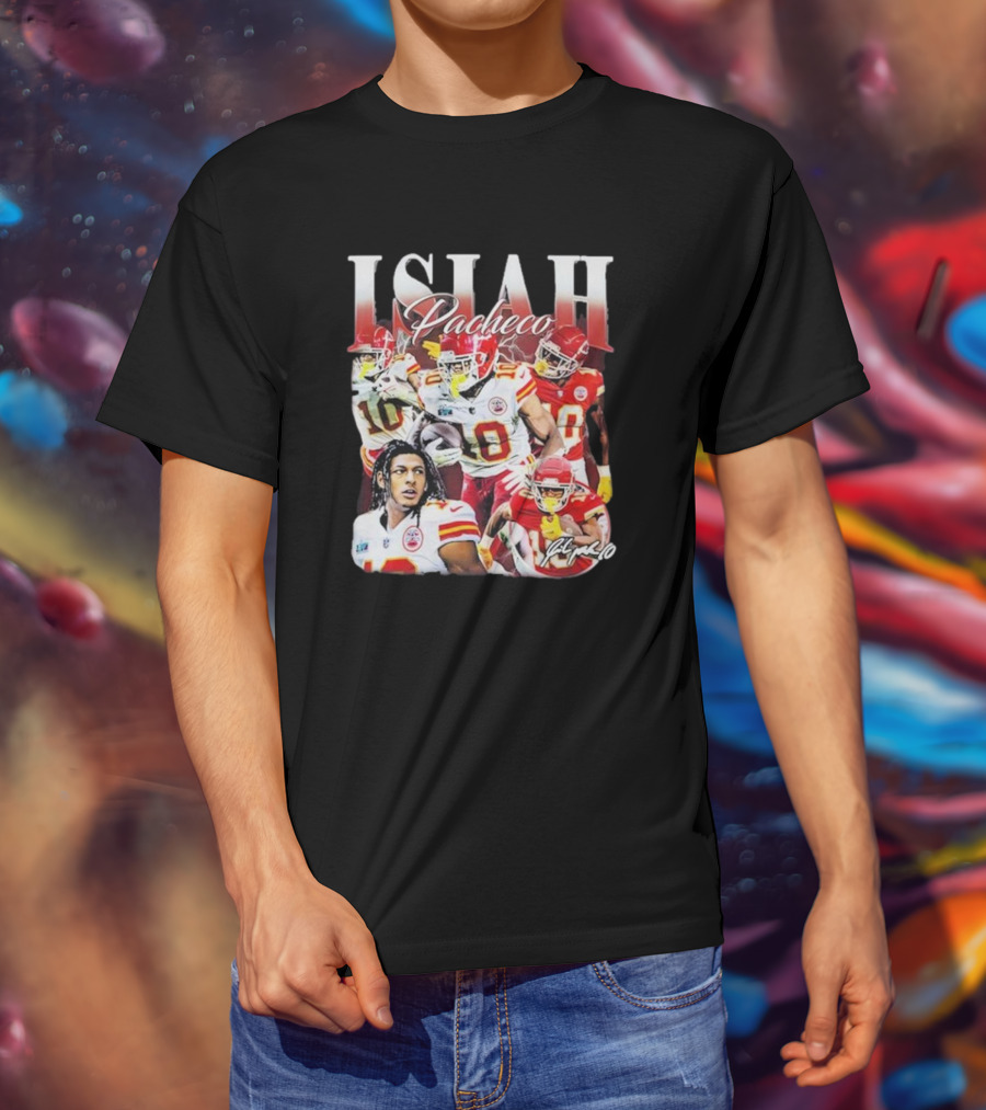Isiah Pacheco Kansas City Chiefs Vintage Football Star T-Shirt