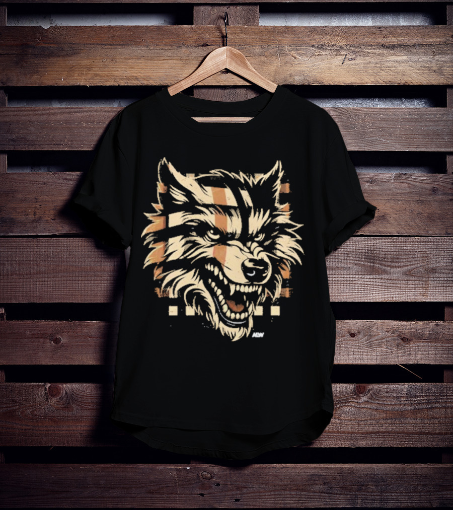 Mjf Lone Wolf NEU Wolf Head Vintage Checkered T-Shirt