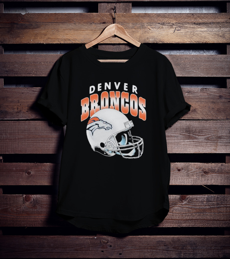 Denver Broncos Helmet NFL Logo Team Spirit T-Shirt