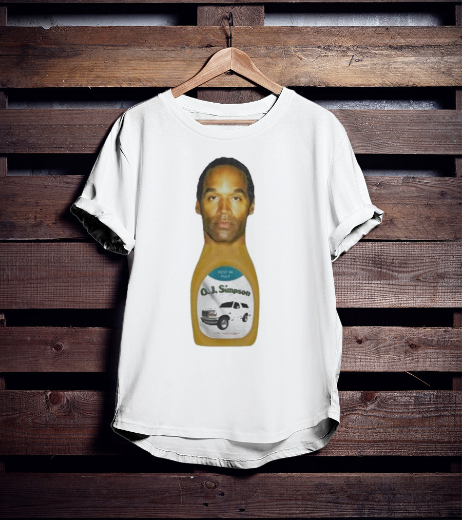 O.J. Simpson Rest In Pulp Illegal Car Chase Bottle T-Shirt