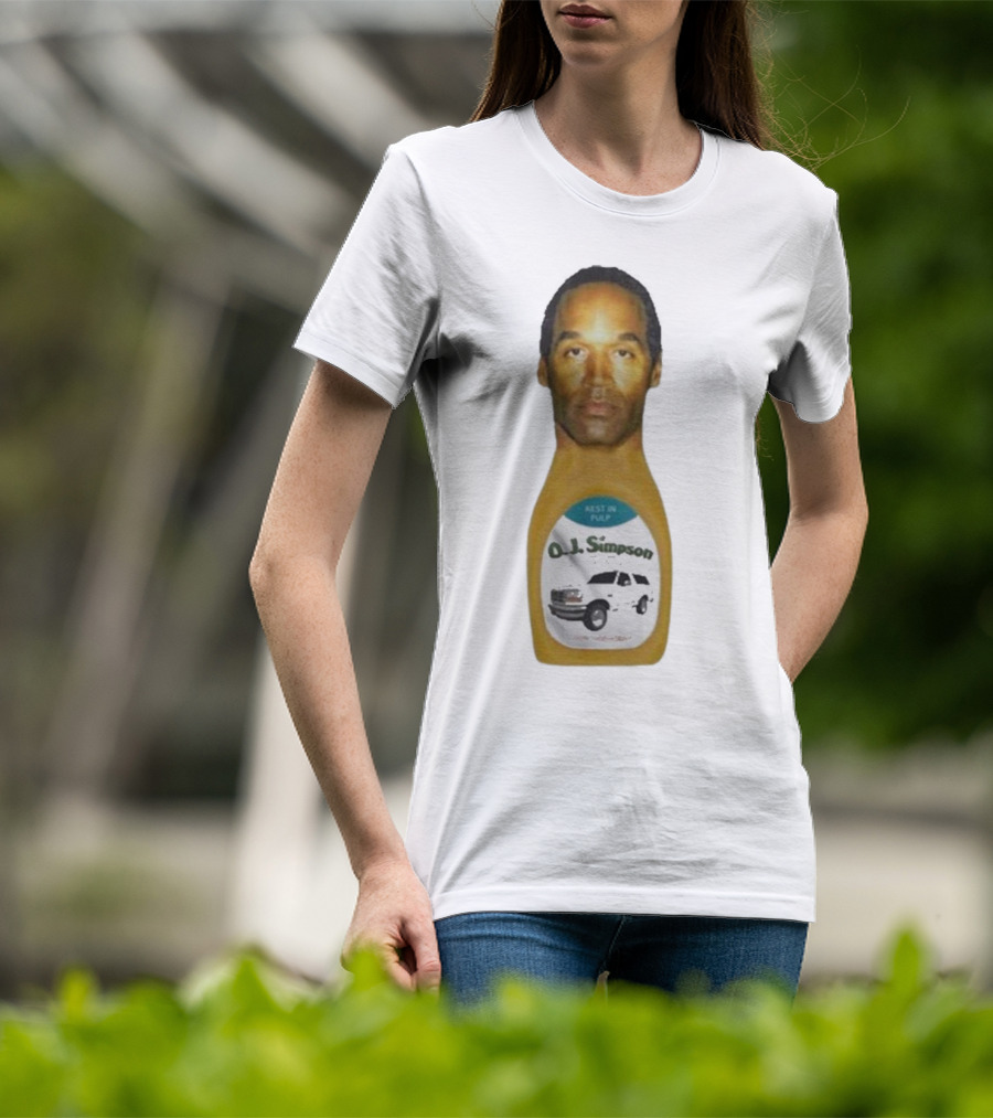 O.J. Simpson Rest In Pulp Illegal Car Chase Bottle T-Shirt