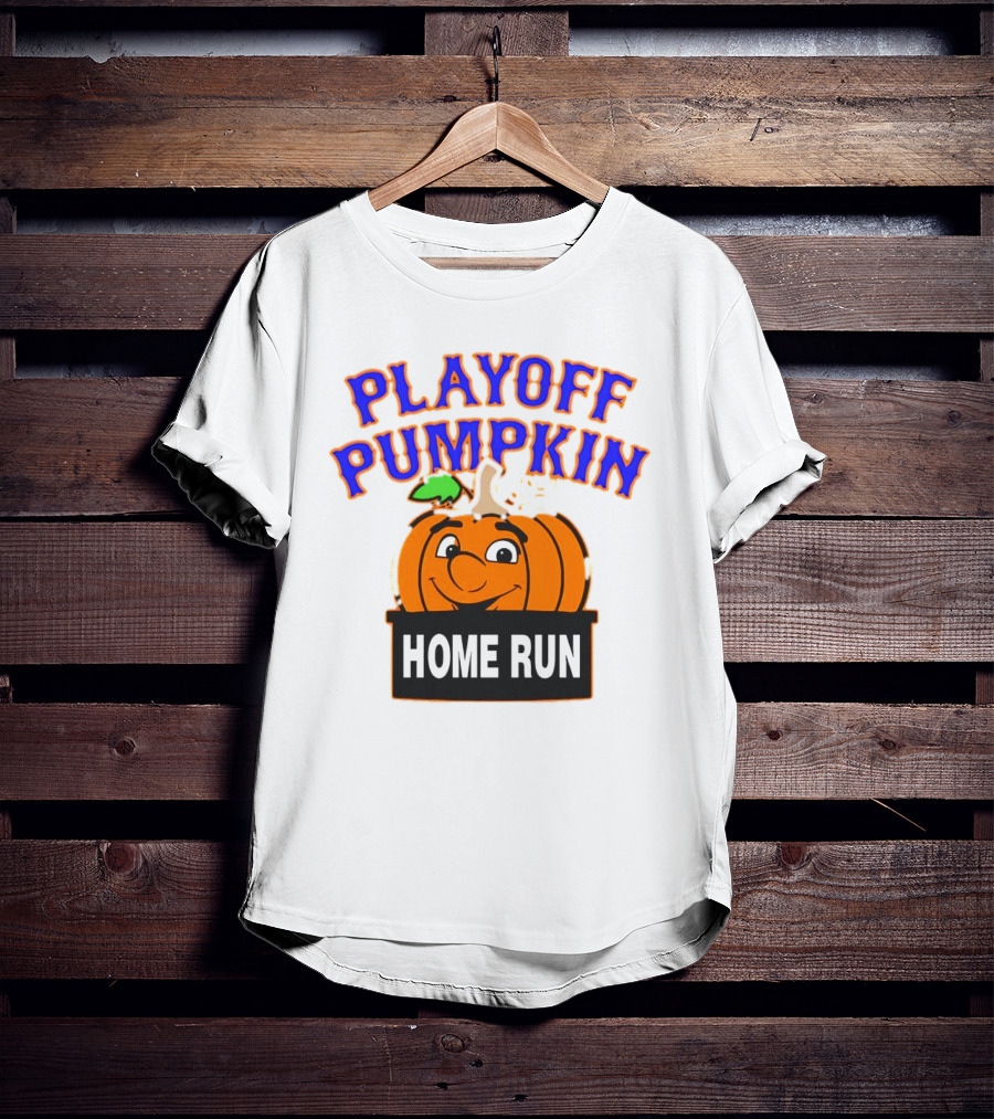 Playoff Pumpkin Home Run Mets Baseball T-Shirt