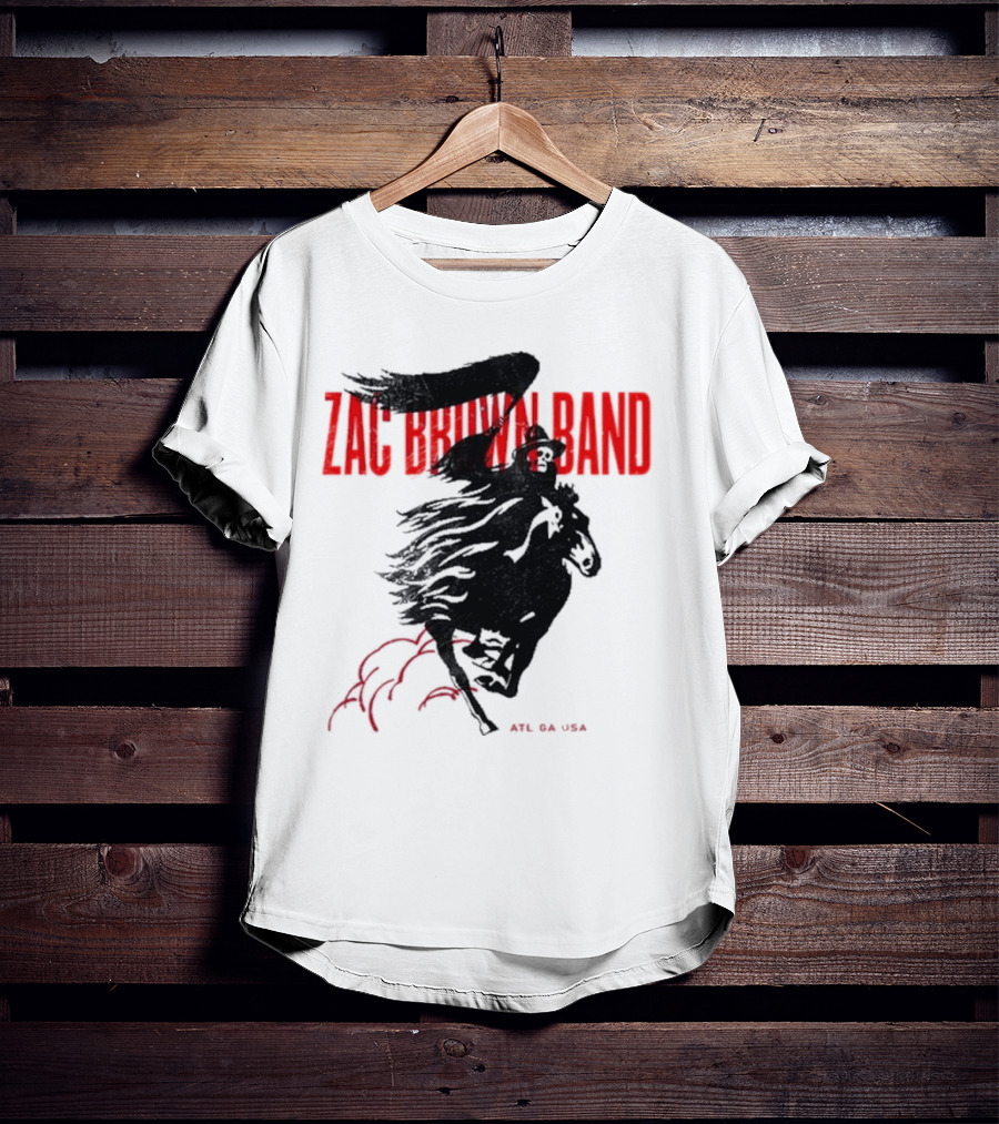 Zac Brown Band ATL GA USA Skeleton Rider T-Shirt