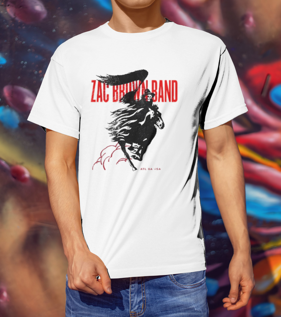 Zac Brown Band ATL GA USA Skeleton Rider T-Shirt